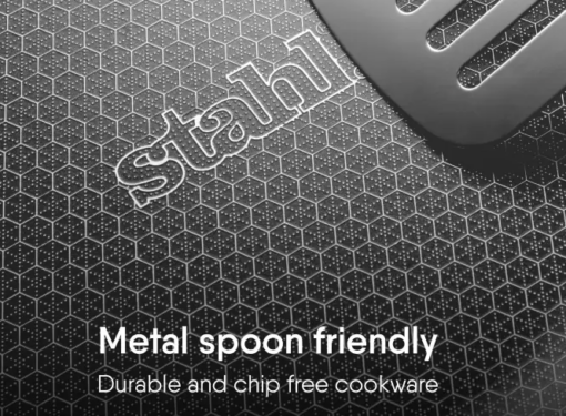 Stahl Artisan Hybrid Triply Non Stick Kadhai 20 cm diameter with Lid 1.6 L capacity  (Stainless Steel, Non-stick, Induction Bottom) - Image 2